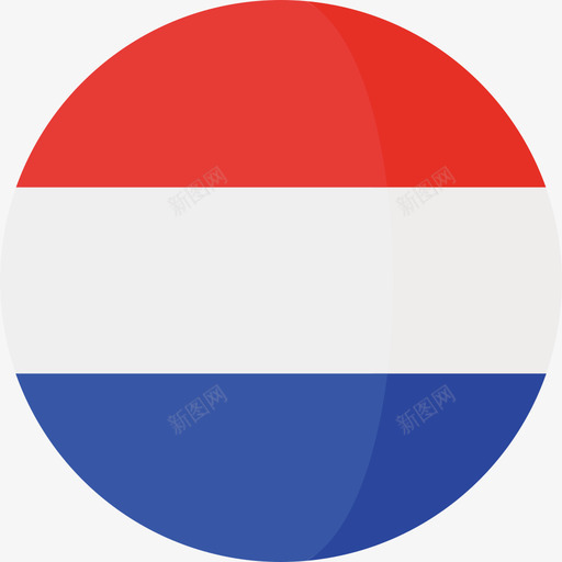 荷兰国旗3圆圈平坦图标svg_新图网 https://ixintu.com 国旗3 圆圈平坦 荷兰