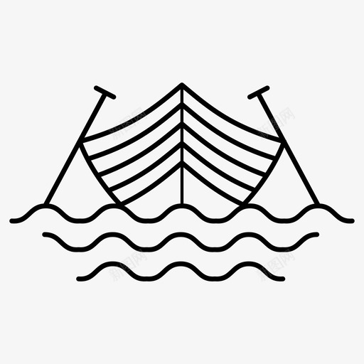 户外冒险者船淡水图标svg_新图网 https://ixintu.com 划桨 户外冒险者 旅行 淡水 船