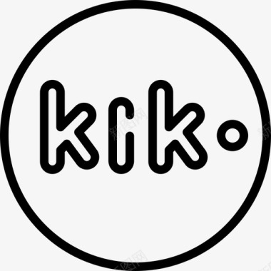 Kik社会平均24线性图标图标