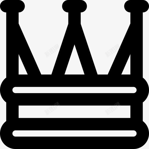 皇冠中世纪6轮廓图标svg_新图网 https://ixintu.com 中世纪6 皇冠 轮廓