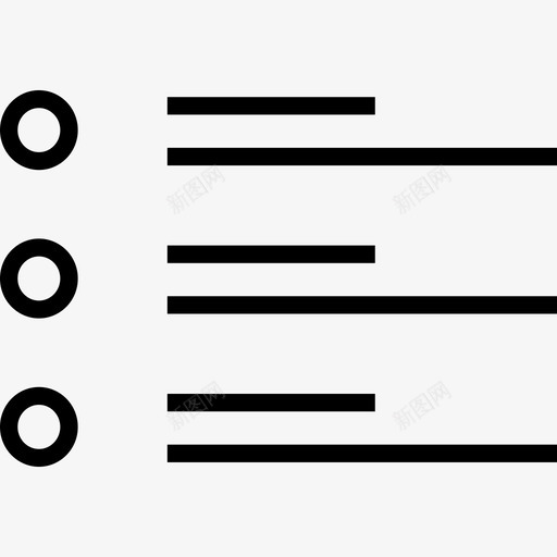 列表线框细线图标svg_新图网 https://ixintu.com 列表 线框 细线