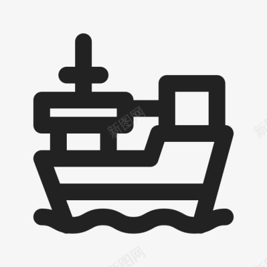 货船油轮运输工具图标图标