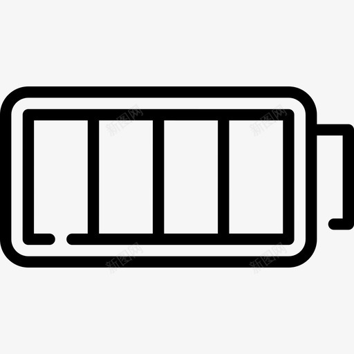 线状ui3电池图标svg_新图网 https://ixintu.com 线状ui3电池