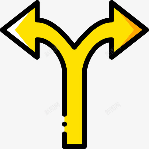 两个箭头箭头13黄色图标svg_新图网 https://ixintu.com 两个箭头 箭头13 黄色