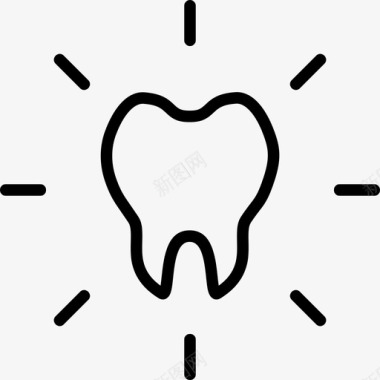 牙齿干净有光泽图标图标