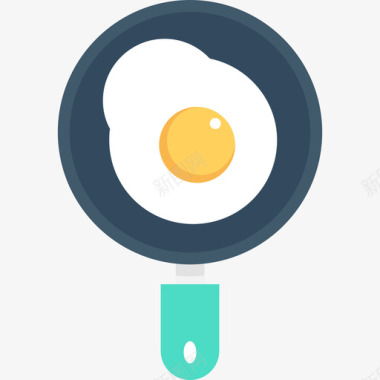 煎蛋食物17扁平图标图标