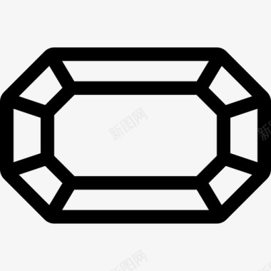 钻石珠宝轮廓图标图标