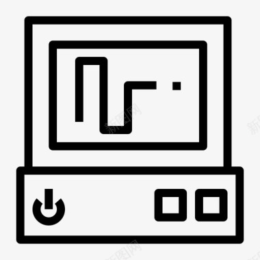 复古电脑游戏显示器图标图标