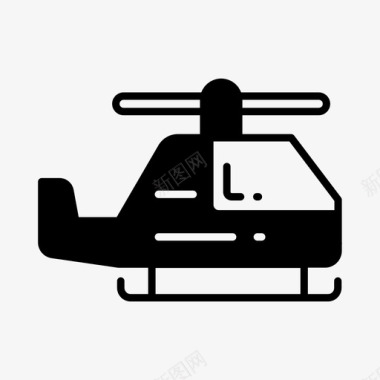 直升机航空运输图标图标
