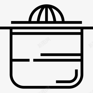 压榨机厨房7线性图标图标