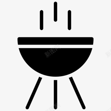 烧烤户外烹饪爱好和兴趣雕文图标图标