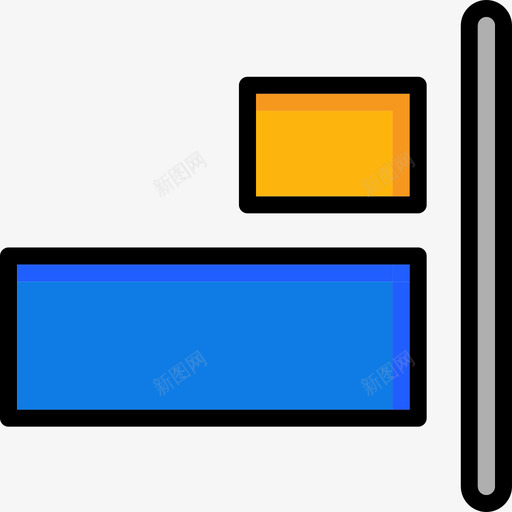 右对齐图形工具9线颜色图标svg_新图网 https://ixintu.com 右对齐 图形设计工具9 线颜色