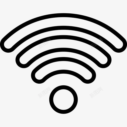 Wifi混合元素5线性图标svg_新图网 https://ixintu.com Wifi 混合元素5 线性