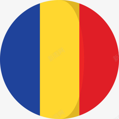 罗马尼亚国旗3圆圈平图标图标