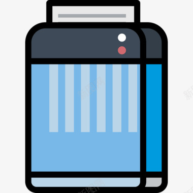 碎纸机办公材料2线颜色图标图标
