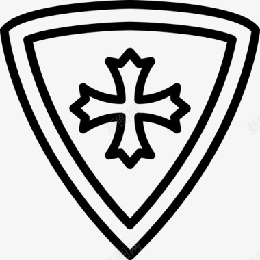 盾牌中世纪2直线型图标图标