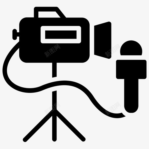 记者摄像机专业摄像机摄像机图标svg_新图网 https://ixintu.com 专业摄像机 摄像机 社交媒体字形图标 记者摄像机