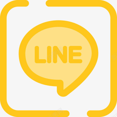 线路社交网络3黄色图标图标