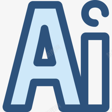 AdobeIllustrator徽标3蓝色图标图标
