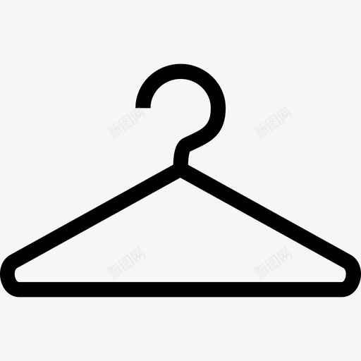 衣架服装和时尚配件线性图标svg_新图网 https://ixintu.com 服装和时尚配件 线性 衣架