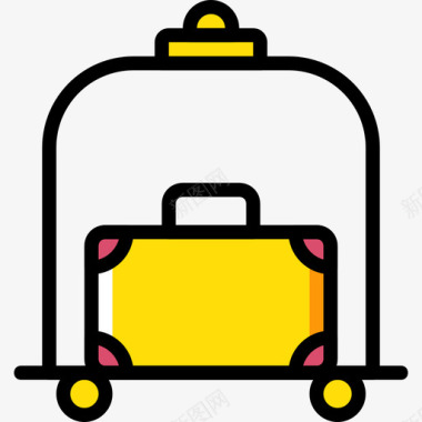 行李酒店服务5黄色图标图标