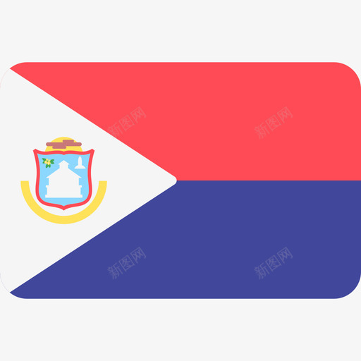 圣马丁岛国际国旗6圆形矩形图标svg_新图网 https://ixintu.com 国际国旗6 圆形矩形 圣马丁岛