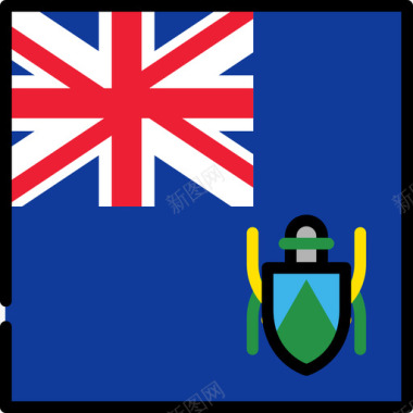 皮特凯恩群岛旗帜收藏3广场图标图标