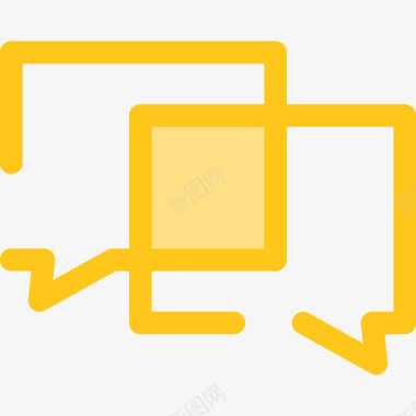 对话通讯40黄色图标图标