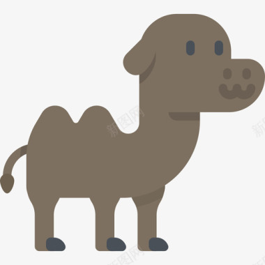 骆驼卡瓦伊动物2扁平图标图标