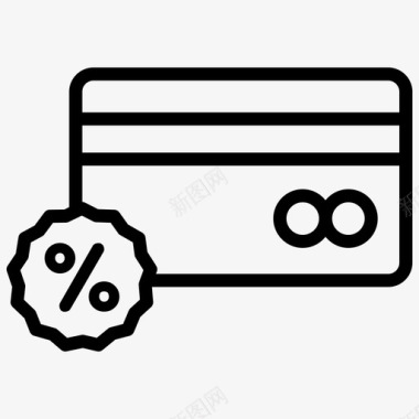 信用卡折扣付款银行信用卡图标图标