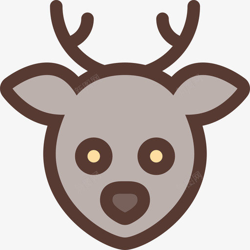 鹿圣诞12彩色图标svg_新图网 https://ixintu.com 圣诞12 彩色 鹿