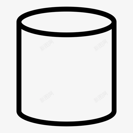 圆筒罐子圆形图标svg_新图网 https://ixintu.com 几何体 圆形 圆筒 圆筒形状 圆筒状 垃圾桶 容器 罐子