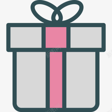 礼品盒假日8线性颜色图标图标