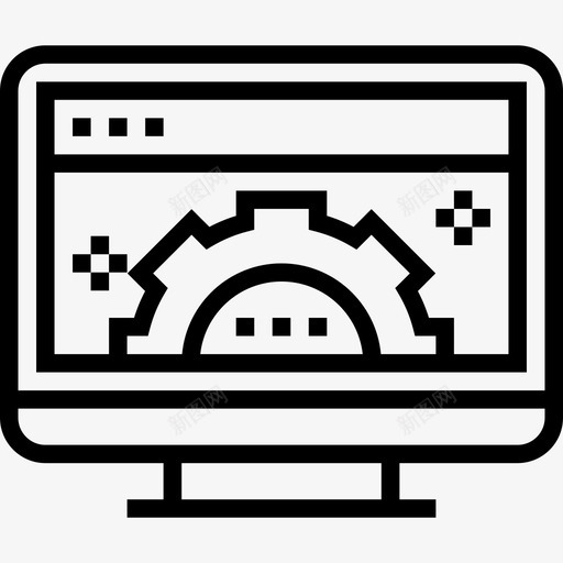 计算机网页3线性图标svg_新图网 https://ixintu.com 线性 网页设计3 计算机