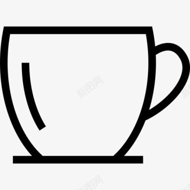 咖啡杯iosul5线性图标图标