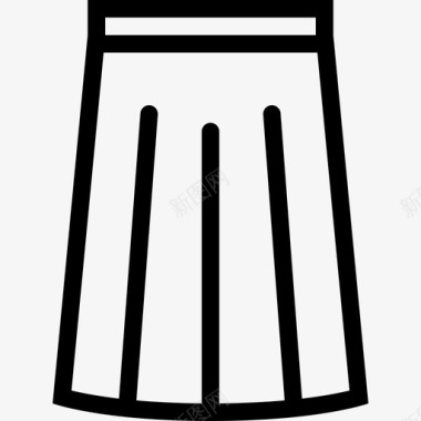 裙子衣服8直线型图标图标