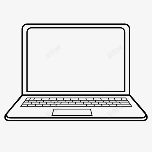 开放式笔记本电脑平面图标svg_新图网 https://ixintu.com 学生 工作 平面设计 开放式笔记本 技术 电脑