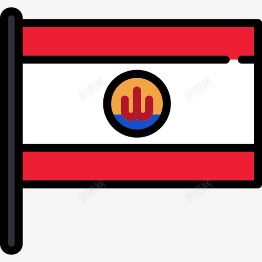 法属波利尼西亚国旗收藏2桅杆图标svg_新图网 https://ixintu.com 国旗收藏2 桅杆 法属波利尼西亚