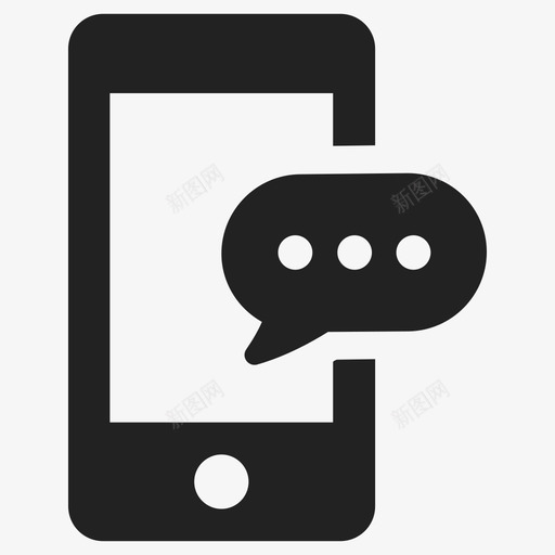 电话聊天短信图标svg_新图网 https://ixintu.com 手机 电话 短信 聊天