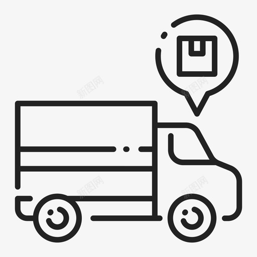 卡车物流货物交货图标svg_新图网 https://ixintu.com 交货 卡车物流 货物 运输