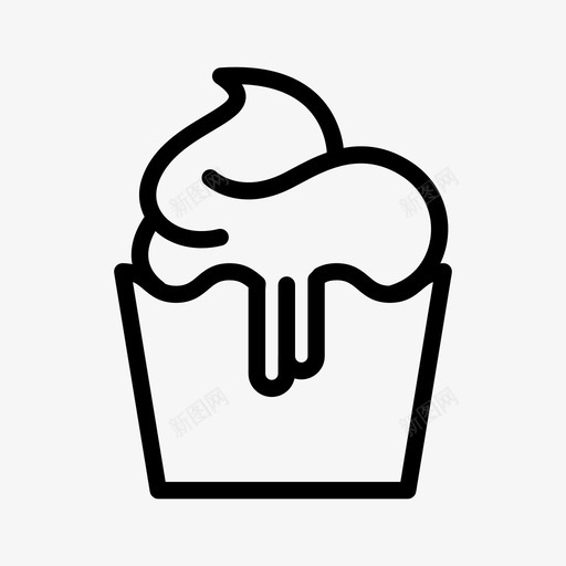 冰淇淋甜点冰淇淋杯图标svg_新图网 https://ixintu.com 冰淇淋 冰淇淋杯 夏天 果子露 甜点