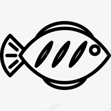 鱼食物和饮料15直系图标图标