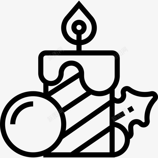 蜡烛圣诞43直系图标svg_新图网 https://ixintu.com 圣诞43 直系 蜡烛