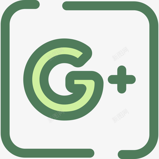 GooglePlus社交网络5verde图标svg_新图网 https://ixintu.com GooglePlus verde 社交网络5