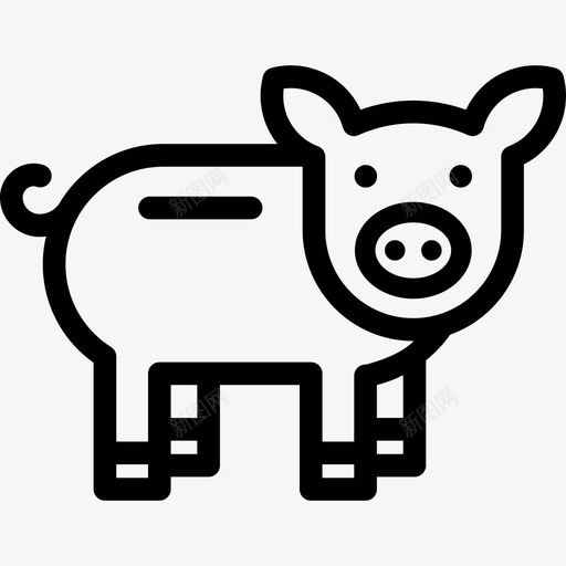 猪动物15直系图标svg_新图网 https://ixintu.com 动物15 猪 直系