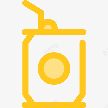 苏打水食品和餐厅7黄色图标图标