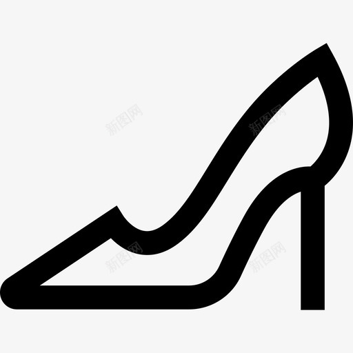 高跟鞋漂亮的4直线型图标svg_新图网 https://ixintu.com 漂亮的4 直线型 高跟鞋