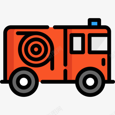 消防车消防3线颜色图标图标