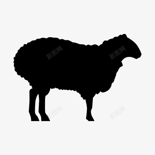 绵羊母羊羊皮图标svg_新图网 https://ixintu.com 母羊 畜牧业 绵羊 羊皮