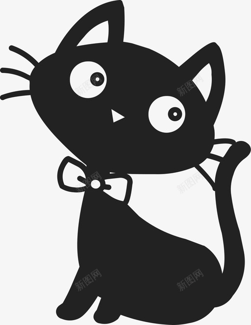小猫猫可爱图标svg_新图网 https://ixintu.com 万圣节 可爱 吓人 小猫 猫